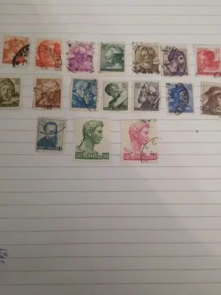 17 Francobolli Serie Michelangelo Italiani
