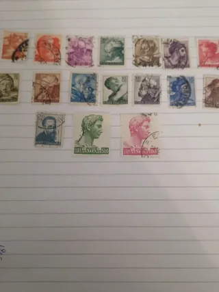 17 Francobolli Serie Michelangelo Italiani