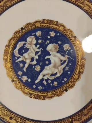 Piatto decorativo porcellana angioletti