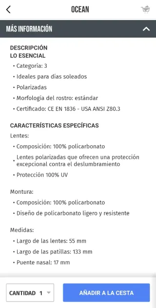 Gafas de Sol Ocean Polarizadas Sea (Niño)