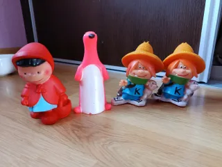 Muñeco Pingüino Goma Antiguo