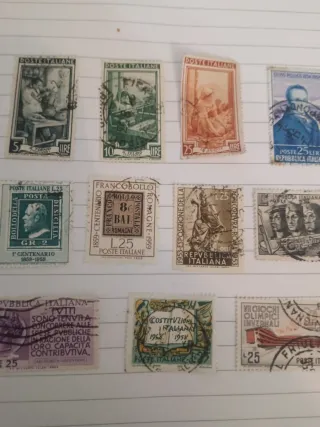 Francobolli Italiani Usati Anni '50