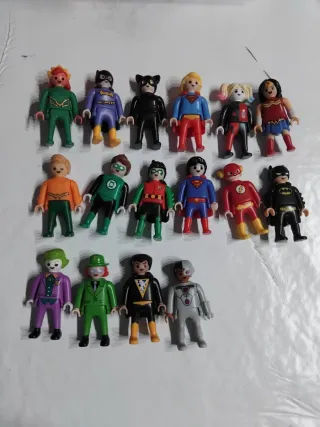 Coleccion completa 16 Playmobil Superhéroes DC Com