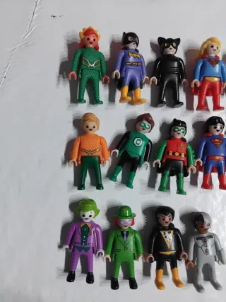 Coleccion completa 16 Playmobil Superhéroes DC Com