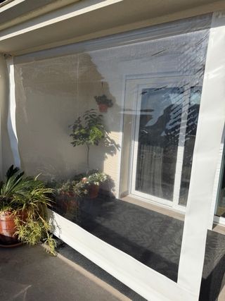 Cortina Plástico Exterior Protección Viento