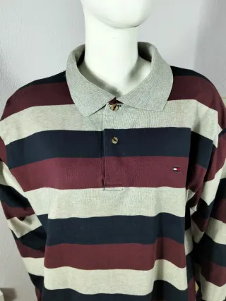 Sudadera Tommy Hilfiger Rayas Talla L Y2K