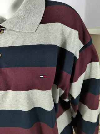 Sudadera Tommy Hilfiger Rayas Talla L Y2K