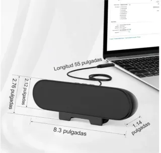 Altavoces USB ADELGO Clip-On PC Negro