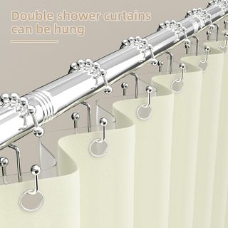 MISOUNDA barra cortina ducha L Acero 85x175cm