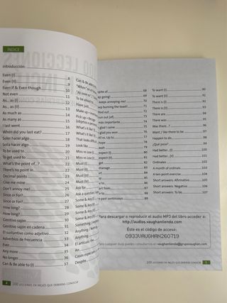 Libro Vaughan - 100 lecciones en inglés NUEVO