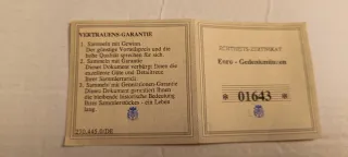 Moneda Plata Alemania Disco Celeste