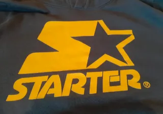 Sudadera Starter Gris Logo Amarillo