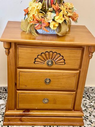 Habitación completa pino con tallado a mano