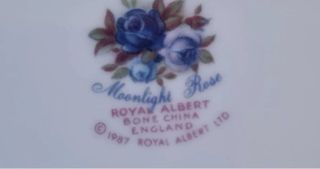 6 Piatti in Porcellana Decorati Blu