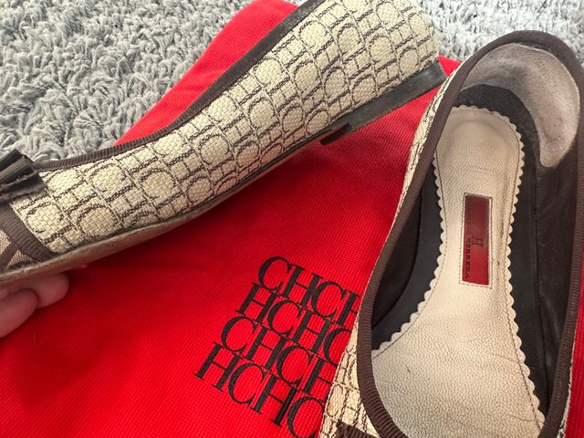 Zapatos CH Bailarinas Beige y Marrón