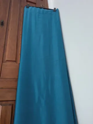 Cortinas azul petróleo vintage