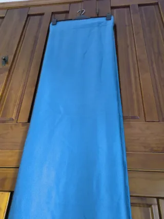 Cortinas azul petróleo vintage