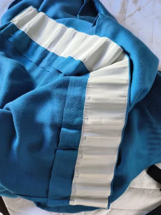 Cortinas azul petróleo vintage