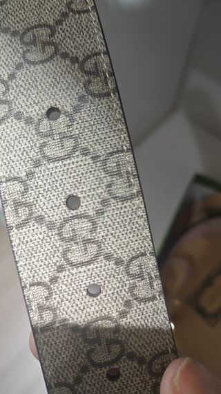 Cinto Gucci GG Beige Dourado