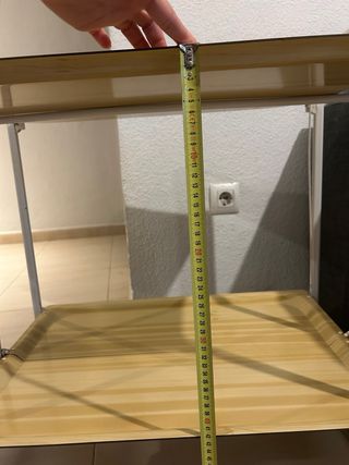 Mesa auxiliar plegable 2 estantes