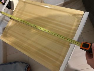 Mesa auxiliar plegable 2 estantes