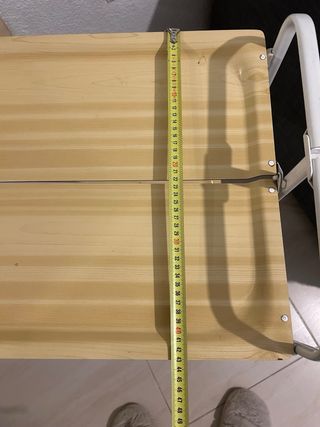 Mesa auxiliar plegable 2 estantes