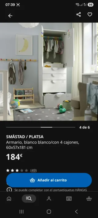 Armario infantil Smastad