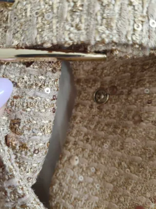 Chaqueta Zara lentejuelas doradas