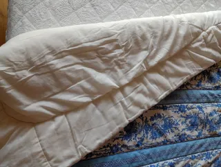 Edredón Cama 80-90cm Azul y Blanco