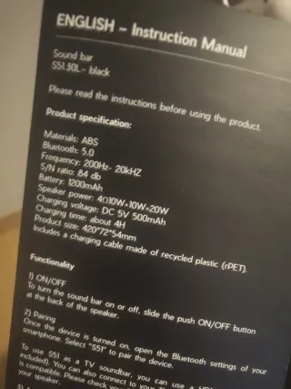 Barra de sonido negra