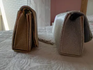 Bolsos de fiesta dorados y plateados