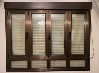 Ventana aluminio doble cristal motor