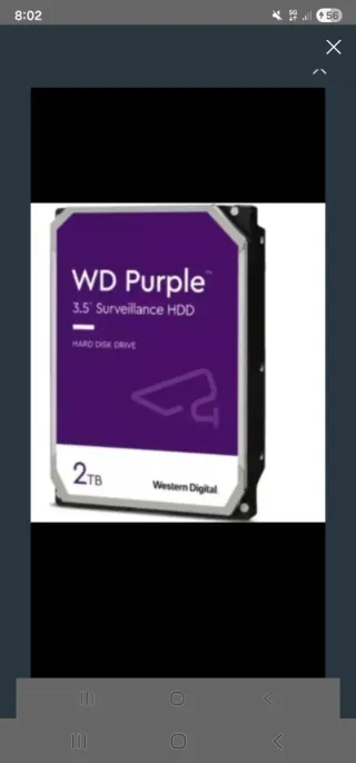 Disco Duro WD Purple 2TB Surveillance HDD
