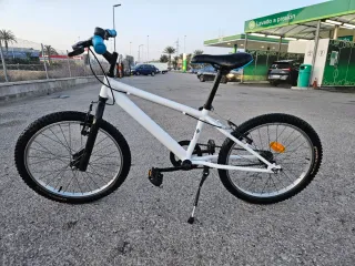 Bicicleta Montaña Btwin 20 pulgadas Niños Blanca