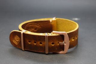 Correa de reloj NATO de cuero estilo militar