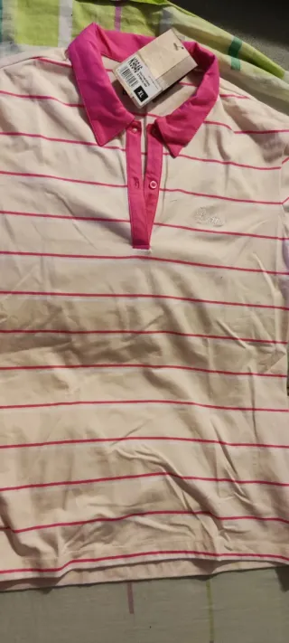 Polo Lotto Mujer Rayas Rosas Talla XL