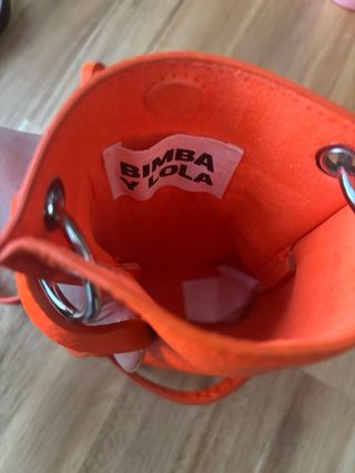 Bolso Bimba y Lola naranja pequeño piel