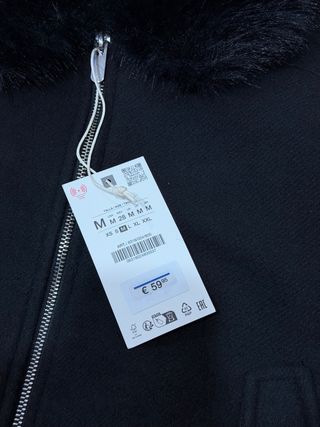Bomber Zara con collo pelliccia di zara