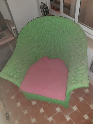 Sillón de terraza verde
