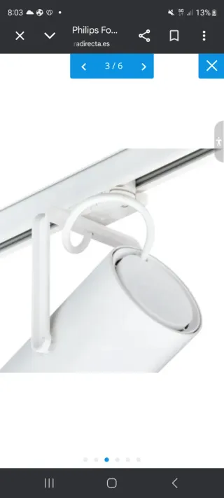 Focos Carril Philips LED Blancos