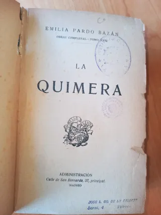 Libro antiguo: La Quimera