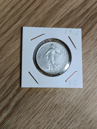 Moneda 2 Francos Francia 1916