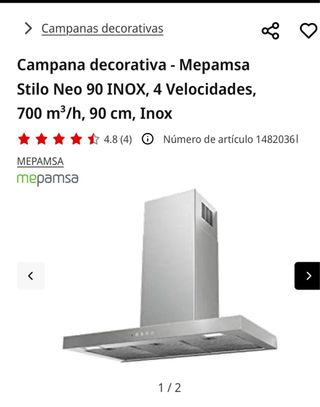 Campana cocina extractor mepamsa