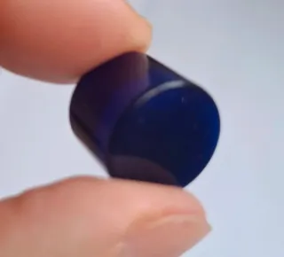 Set Pendientes dilatación 16mm brillantes y azul