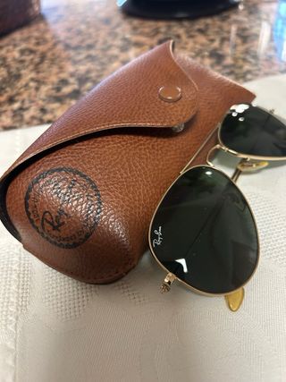 Gafas de sol Ray-Ban Aviador Dorado y Verde