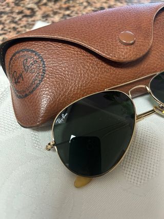 Gafas de sol Ray-Ban Aviador Dorado y Verde