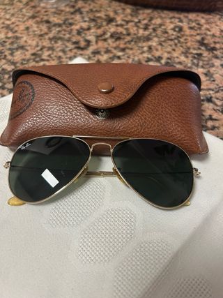 Gafas de sol Ray-Ban Aviador Dorado y Verde