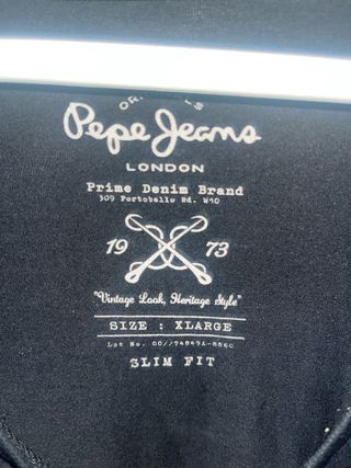 Camiseta Pepe Jeans Negra Talla XL