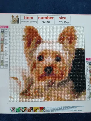 Cuadro Diamond Painting Perro WZ518 20x20cm