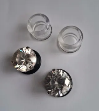 Set dilatación brillante/transparente 14mm